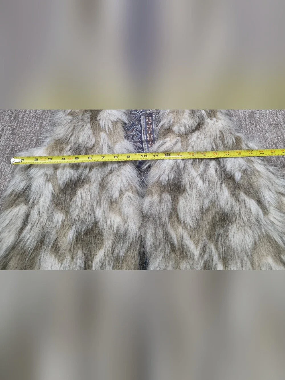 Free People Call Of The Wild Faux Fur Vest Boho Chic Wolfcore Paisley Medium